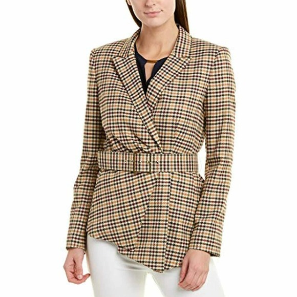 tahari plaid blazer